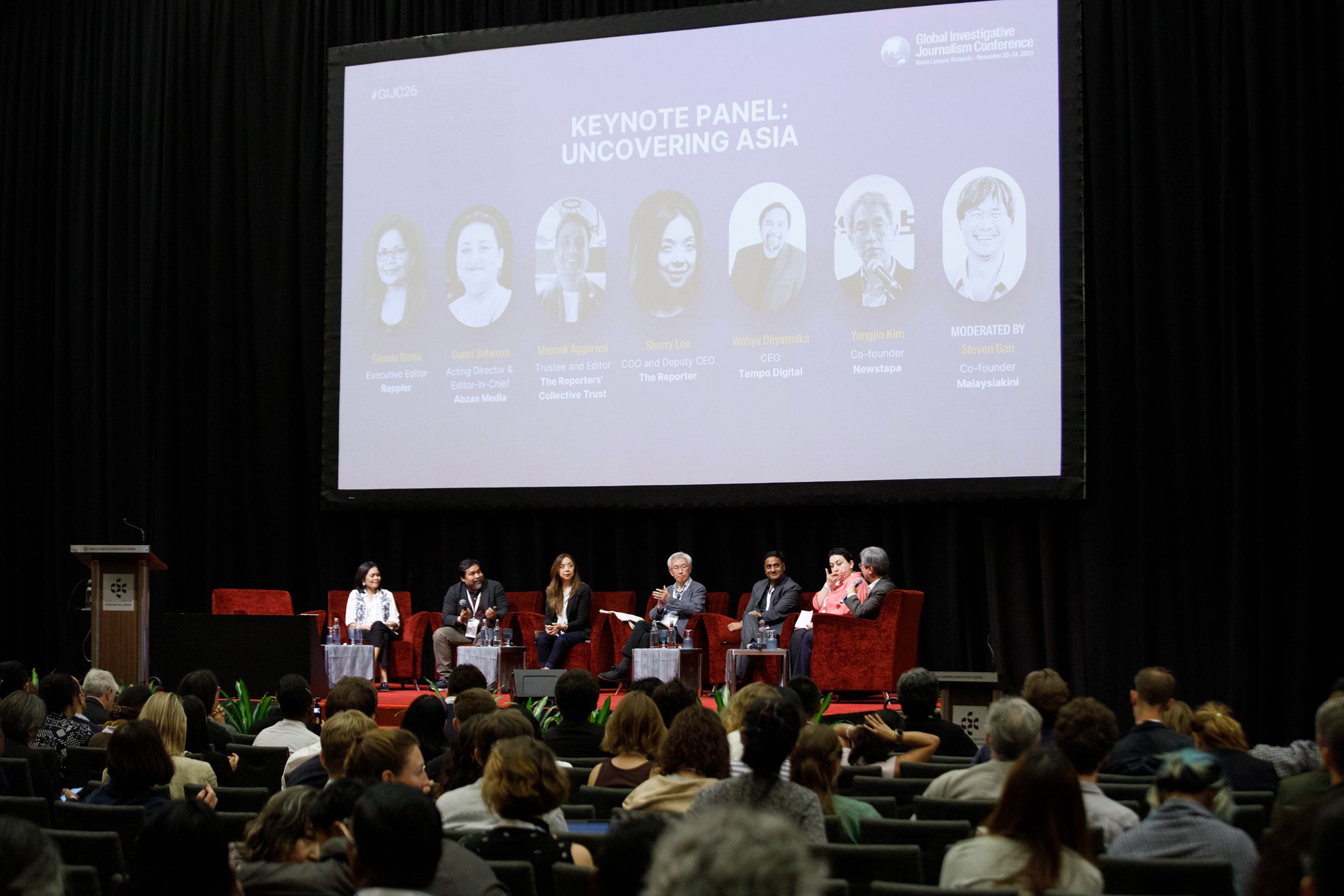 Gemaakt door Alt Studio: Bij Global Investigative Journalism Conference het keynote panel: Uncovering Asia